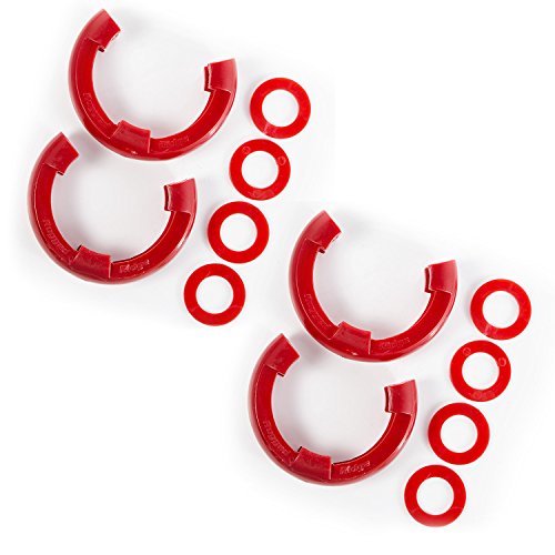 Rugged Ridge 11235.61 Red D-Ring Isolator Kit (2-Pair, 3/4-Inch)