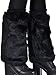 Simplicity Women's Winter Faux Fur Leg Warmers Fuzzy Boots Cuffs Cover, Black