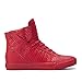 Supra Skytop Mens Red Leather High Top Lace Up Sneakers Shoes
