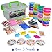 DIY Crystal Slime Making Kit - Super Slime in 24 Colors - Big Kids Craft Kit for Boys & Girls - Supplies Include Foam Balls, Glitter Bottles, Wheel & Fruit Slice Decorations in Clear Container