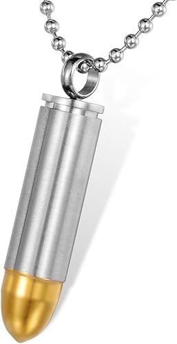 Amazon Housweety ステンレス製 銃弾 弾丸型 メンズ ペンダント ネックレス 中空 物入れ 色 シルバー ゴードル ジュエリー 通販 Amazon Housweety ステンレス製 銃弾 弾丸型 メンズ ペンダント ネックレス 中空 物入れ 色 シルバー ゴードル ジュエリー 通販