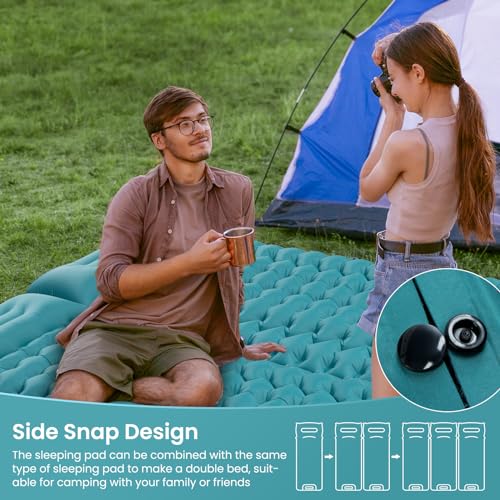 Satisure Camping Mattress Self-Inflating Outdoor Ultralight with Foot Pump, Foldable with Cushion for Tent Beach Hiking