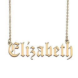GR859C Charm Pendant Elizabeth Initial Name
