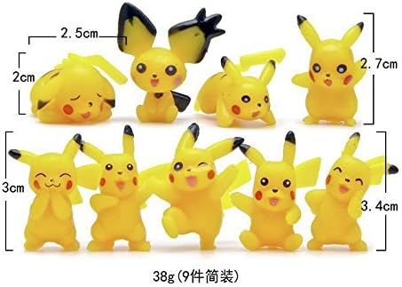 9pcs Cartoon Anime Pocket Monster Pokémon Pikachu DIY Micro landscape Kid Figure