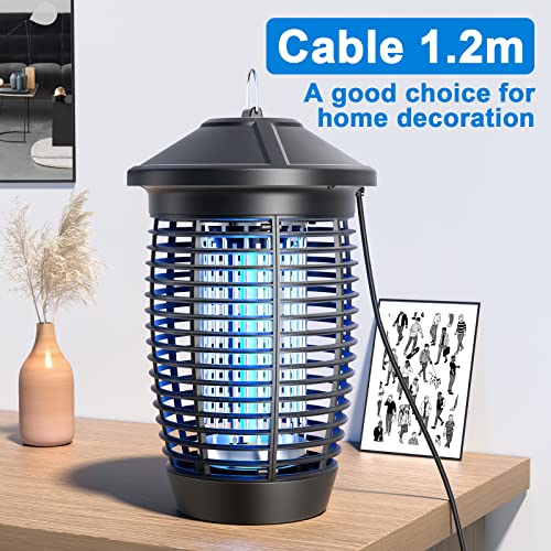 PALONE Bug Zapper Lamp 4500V 20W Light Electric Shock Pest, Electronic Bug Zapper Electric Shock Pest, Plug-in Bulbs Used in Homes,Gardens, Suitable for Indoor and Outdoor Waterproof
