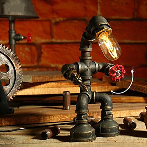 Innenbeleuchtung Color : B Ywyun Creative-Roboter Eisen-Lampen E27