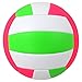 Baden | Match Point | Cushioned Synthetic Leather | Outdoor Recreation Backyard Volleyball + College Camp Ball | All Ages | Official Size 5 | Neon Pink/Green/White