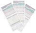 1440 Calendar Stickers for Appointments, Dates, Business, Work (6 Sheets x 240 Pieces)