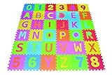 Poco Divo 36 Tiles EVA Foam Rainbow Letters and Numbers Puzzle Play Mat