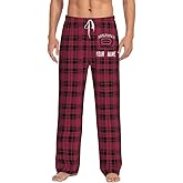 Personalized Custom Pajama Pants Sport Fan Style Home Pants Comfortable Soft for Men Plaid with Name Pajamas