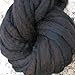 Wool Roving Hand Dyed. Super Soft BFL Combed Top Pre-Drafted for Easy Hand Spinning. Artisanal Craft Fiber ideal for Felting, Weaving, Wall Hangings and Embellishments. 1 Ounce. Almost Black
