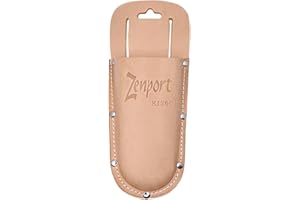 Zenport HJ260 Holster, Leather Pruner Sheath with Belt Loop, Beige