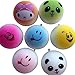 Random 4PCS 7CM Kawaii Soft Smiling Face Round Bread Bun Squishy Toys Cellphone Charms Bag Straps Pendants