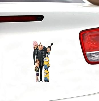 Cartoon Despicable Me Gru Agnes Edith Margo Minions Despicable Me 3 Waterproof Car Stickers Bumper Decals Computer Decals 18cm High Amazon Co Uk Diy Tools