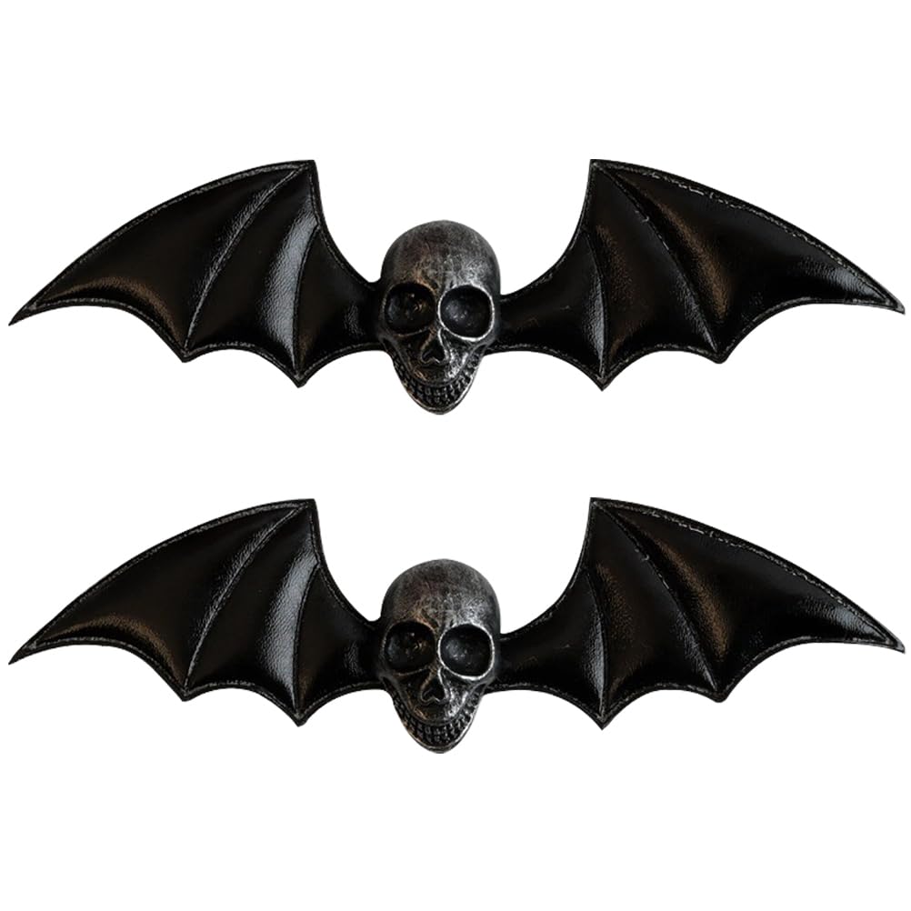 FRCOLOR Halloween Bat Claw Clip Goth Bat Wings Hair Clips Skull Barrettes Cosplay Accessories for Women and Girls