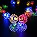 CrazyFire 16ft/5m LED Party Light,Bell Shape 20 LEDs Colorful Party Light Strings for Chritsmas Wedding Halloween Party Decorations Outdoor Lights Solar Powered with 3 Modes