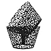 KEIVA Pack of 50 Vine Cupcake Holders Filigree Artistic Bake Cake Paper Cups Vine Designed Decor Wrapper Wraps Cupcake Muffin Paper Holders for Wedding Party Birthday Decoration (50, Black)