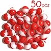 50pcs-Fish-WOW-1-Fishing-float-Snap-On-Round-Floats-Push-Button-Float-Bobbers-Red-White