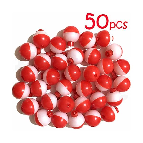 50pcs-Fish-WOW-1-Fishing-float-Snap-On-Round-Floats-Push-Button-Float-Bobbers-Red-White