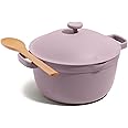 Our Place Perfect Pot - 5.5 Qt. Nonstick Ceramic Sauce Pan with Lid | Versatile Cookware for Stovetop and Oven | Steam, Bake, Braise, Roast | PTFE and PFOA-Free | Toxin-Free, Easy to Clean | Lavender