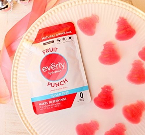 Everly Hydration - Drink Mix Powder, Sugar Free, Natural Sweeteners (Stevia & Organic Erythritol), No Calories, Keto Diet, Water Flavoring and Water Enhancer - Pouch, 30 servings (Fruit Punch)