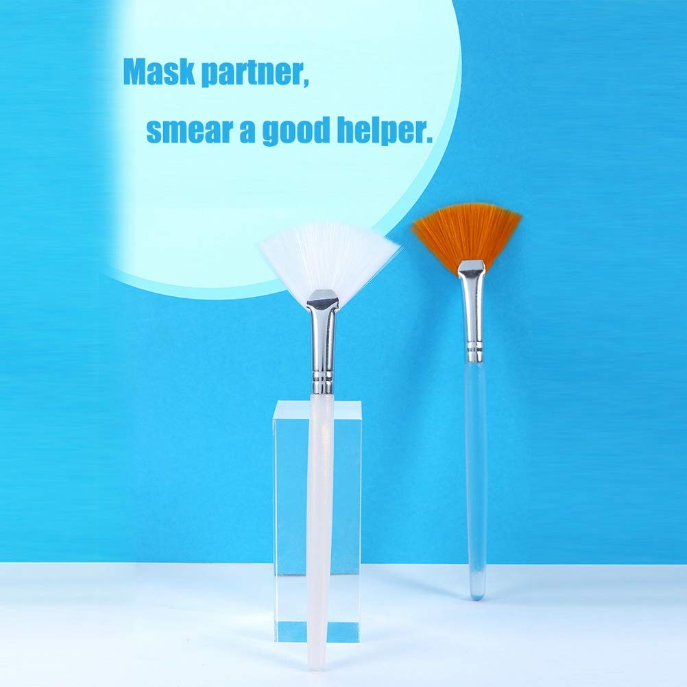 4 Pcs Facial Brushes Fan Mask Brush,Soft Applicator Brushes Makeup Tools for Peel Mask Makeup: Beauty