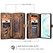 AKHVRS Galaxy S20+ Plus Wallet Case, Handmade Premium Cowhide Leather Wallet Case,Zipper Wallet Case [Magnetic Closure] Detachable Magnetic Case & Card Slots for Samsung Galaxy S20+ Plus - Brown