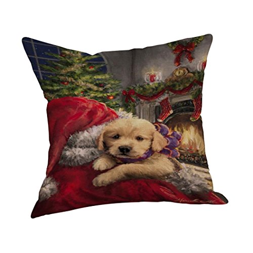 GBSELL Pillow Cover Joyous Christmas Pillow Case Sofa Cover Home Decor,18″x18″ (L)