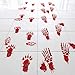 Key Largo Traders Bloody Footprints – Set of 50 Floor Clings - Includes Zombie Skeleton Werewolf Human Boot and Blood Splatter Decals for Halloween Party Decorations Supplies Props & Decor