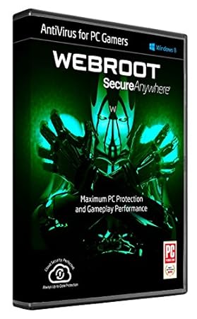 Webroot Internet Security AntiVirus for PC Gamers | 2017 |1 Device| 1 Year Subscription | PC