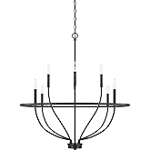 HomePlace Lighting 428581MB Greyson Urban/Industrial Vine-Style Round Candle Chandelier, 8-Light 480 Total Watts, 37" H x 34"