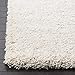 SAFAVIEH Milan Shag Collection Accent Rug - 3' x 5', Ivory, Solid Design, Non-Shedding & Easy Care, 2-inch Thick Ideal for High Traffic Areas in Entryway, Living Room, Bedroom (SG180-1212)