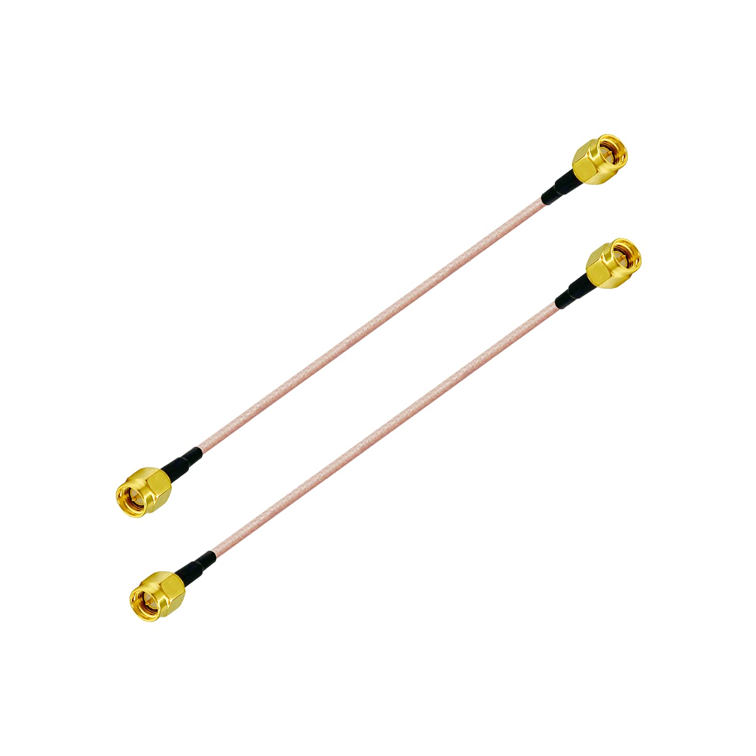 Vecys 2PCS SMA Antenna Extension cable SMA male to male pigtail cable RG316 6"/15cm