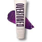 Overtone Daily Color Depositing Conditioner - 4.5oz Temporary Coloring Conditioner with Shea Butter & Coconut Oil - Refresh Color & Prevent Fading- Vegan & Cruelty-Free, Purple for Brown is Royal Plum