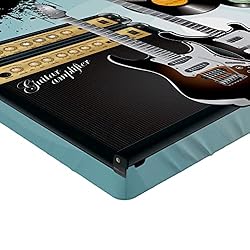 Ambesonne Rock Music Fitted Sheet, Concert Pattern
