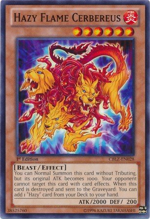 Yu-Gi-Oh! - Hazy Flame Cerbereus (CBLZ-EN028) - Cosmo Blazer - 1st Edition - Common