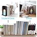 Metal Bookends, Universal Non Skid Heavy Duty Book Ends Support, Book Stopper for School/Office/Home/Library - 6.5