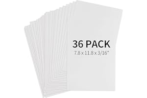 ZOFORTY 36 Pack Foam Boards 8x12 Inch Foam Core Baking Boards 3/16”Thick Mat Foam Poster Boards White Polystyrene Foam Board Signboard for Presentations School Office & Art Crafts Projects