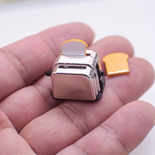AkoMatial Dollhouse Furniture Accessories, Dollhouse Miniature Bread Maker Toast Cake Mould Babyroom DIY Decoration