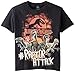 Jurassic World Big Boys' Short Sleeve T-Shirt Shirt, Black/Red, Medium / 10/12