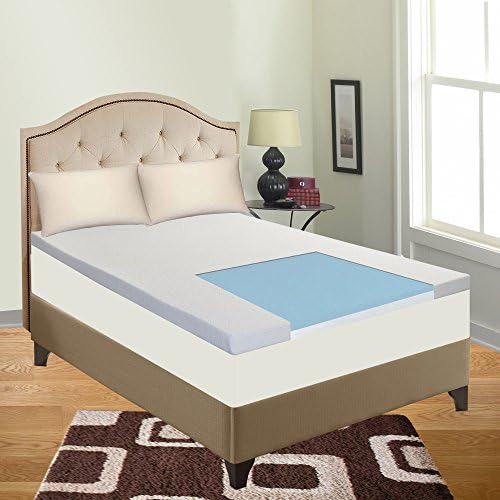 Cool Gel Memory Foam Topper for Twin Size Mattress - Provides Comfortable Support and Keeps You Cool All Night Long - 2" Thick