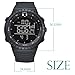Men's Sport Digital Wrist Watches Outdoor Water Resistant Military Casual LED Backlight Watch (Black)