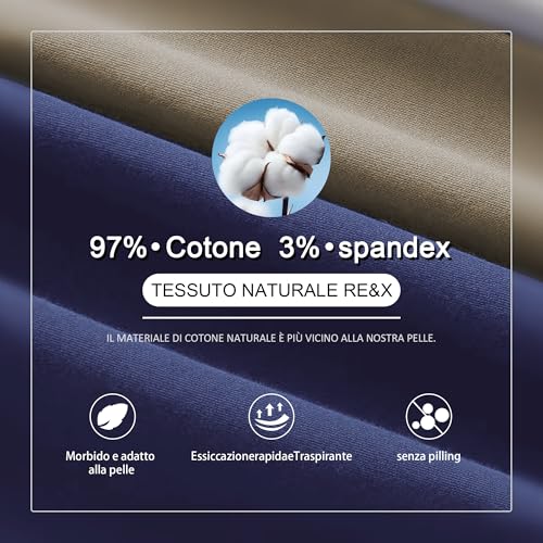 RE&X JEANS COUTURE Men's Shorts Comfortable Breathable Cotton Cargo Bermuda Shorts