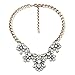 Fit&Wit Golden Tone Rhinestone Choker Crystal Statement Fashion Costume Necklace for Women
