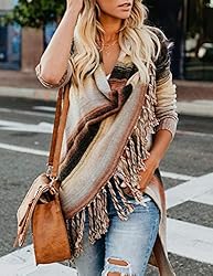 Relipop Women's Cardigans Open Front Color Stripe