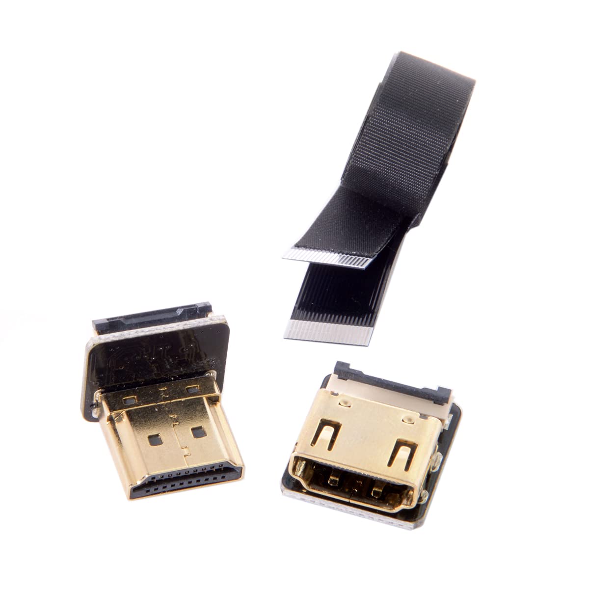 Cablecc CYFPV - Cavo piatto FPC HDMI ad angolo di 90 gradi, da maschio a femmina, per fotografia aerea HDTV multicopter (50 cm