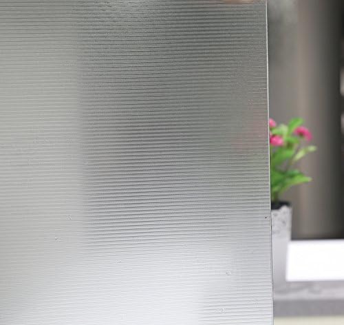 bofeifs Stripe Frosted Privacy Decorative Window Film For Office Home ,17.7x78.7Inch