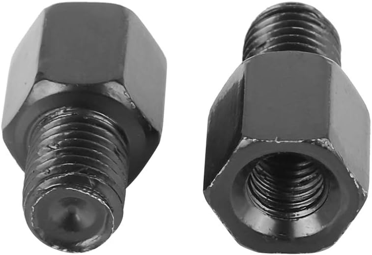 F FIERCE CYCLE 2pcs 8mm RH to 10mm RH Motorcycle Rearview Mirror Adapter Bolt, Black, 12 x 10 x 1.5 cm - Image 4