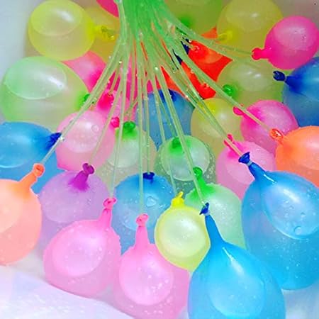 Amazon Powetrc 簡単クイック充填水風船セット パーティーゲーム 水泳 プール アウトドア 夏 楽しい セルフシーリング 水風船 60秒で瞬時に子供用 風船 バルーン おもちゃ
