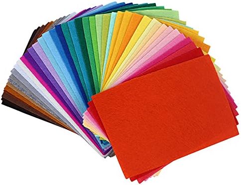 QIUCHUANG 3.9x5.9 Inch 40Pcs Felt Fabric Sheets Patchwork Sewing DIY Polyester Craftwork Thickness 1mm